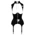 Black Level - Open top met jarretelgordel (zwart) - M