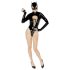 Black Velvet - Lange Mouwen Batwoman Body (Zwart)