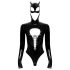 Black Velvet - Lange Mouwen Batwoman Body (Zwart)