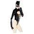 Black Velvet - Lange Mouwen Batwoman Body (Zwart)