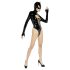 Black Velvet - Lange Mouwen Batwoman Body (Zwart)