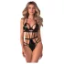 Obsessive Keira - body met bandjes - zwart - L/XL