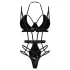 Obsessive Keira - body met bandjes - zwart - L/XL