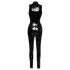 Black Level - glanzend catsuit met rits (zwart)