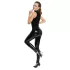 Black Level - catsuit met rits - glanzend vinyl - zwart - S