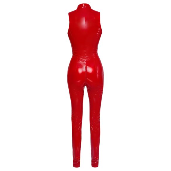 Black Level - mouwloze jumpsuit met rits (rood)