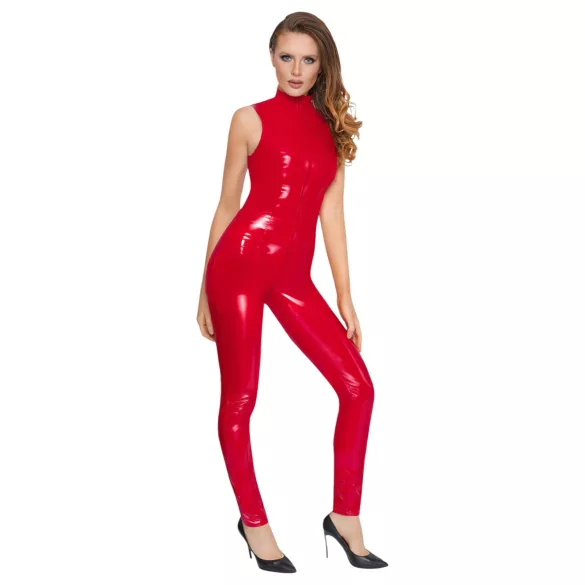 Black Level - catsuit zonder mouwen - rits - rood - M