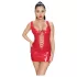 Black Level - lak mini-jurk met vetersluiting - rood