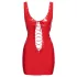Black Level - lak mini-jurk met vetersluiting - rood
