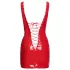 Black Level - lak mini-jurk met vetersluiting - rood