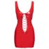 Black Level - Lak Jurkje Met Veters (Rood) - M