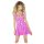 Black Level - Glanzende minijurk met rits (roze) - M