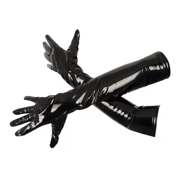 Black Level - lak handschoenen - glanzend - zwart - M