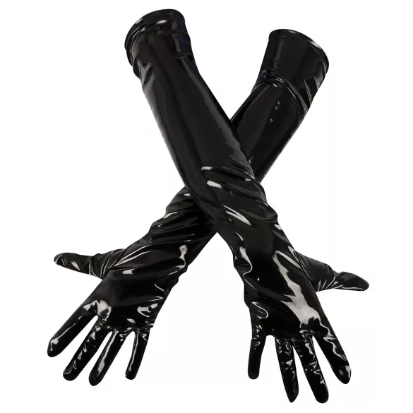 Black Level - lak handschoenen - glanzend - zwart - XL