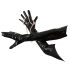 Black Level - lange lak handschoenen (zwart) - L