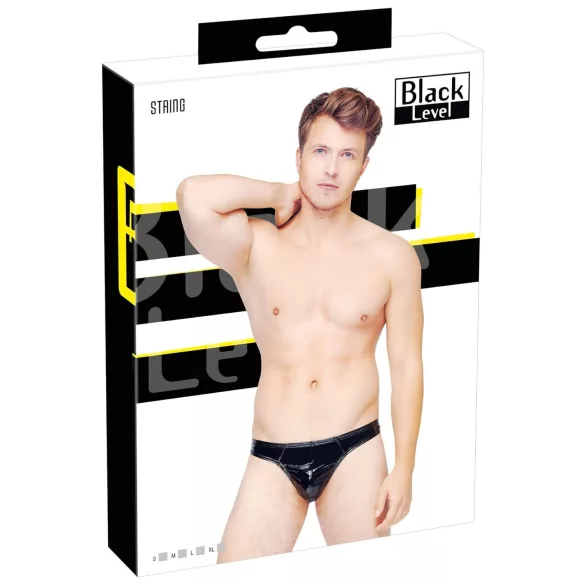 Black Level - herentanga lakleer - zwart