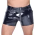 Black Level - heren boxershort met zijzak - lakleer - zwart