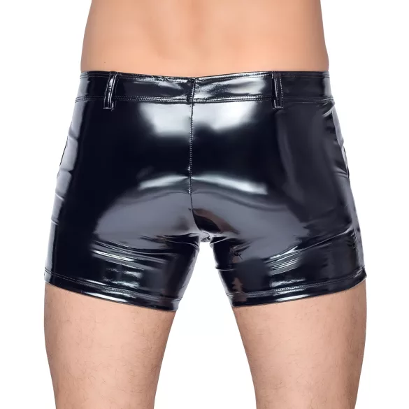 Black Level - heren boxershort met zijzak - lakleer - zwart