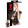 LATEX - ritssluiting, korte mouwen dames top (zwart) - S
