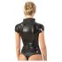LATEX - ritssluiting, korte mouwen dames top (zwart) - L