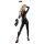 LATEX - Zwarte lange mouwen damesoverall - S