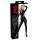 LATEX - Zwarte lange mouwen damesoverall - S