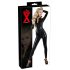 LATEX - Zwarte lange mouwen damesoverall - S