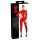 LATEX - dames jumpsuit met lange mouwen (rood)