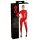 LATEX - dames catsuit met lange mouwen - rood