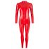 LATEX - dames jumpsuit met lange mouwen (rood)