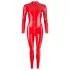 LATEX - dames catsuit met lange mouwen - rood