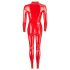 LATEX - dames jumpsuit met lange mouwen (rood)