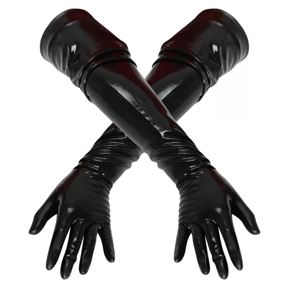 LATEX - lange unisex handschoenen - zwart