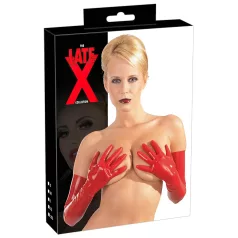 LATEX - lange unisex handschoenen - rood - M