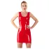 LATEX - latex minijurk zonder mouwen - rood - L