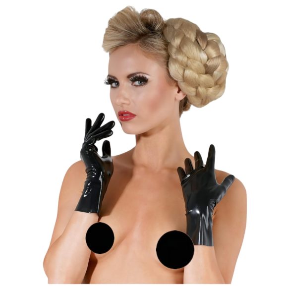 LATEX - korte unisex handschoenen (zwart) - M