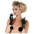 LATEX - korte unisex handschoenen (zwart) - M