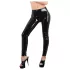 LATEX - legging - rits - latex - zwart