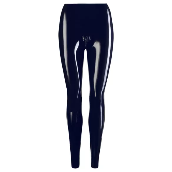 LATEX - legging - rits - latex - zwart