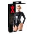 LATEX - damesbody met lange mouwen (zwart)