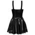 LATEX - Mini Jurk met Ruches Rok (zwart) - M