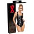 LATEX - latex body met volledige ritssluiting (zwart)