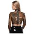 LATEX - doorschijnende latex top (transparant-zwart)
