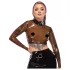 LATEX - latex top - doorschijnend - zwart - M
