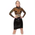 LATEX - latex top - doorschijnend - zwart - M