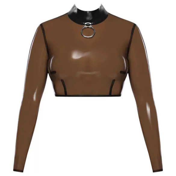 LATEX - latex top - doorschijnend - zwart - L