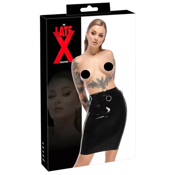 LATEX - latex midirok (zwart) - M