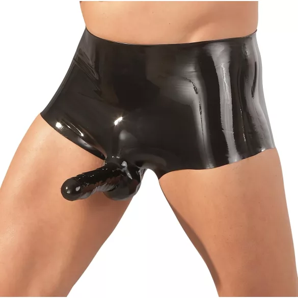 LATEX - boxershort met penisomhulsel - zwart - L/XL