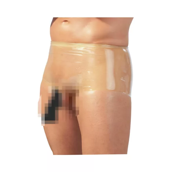 LATEX - boxershort met penisomhulsel - natuurlijk latex