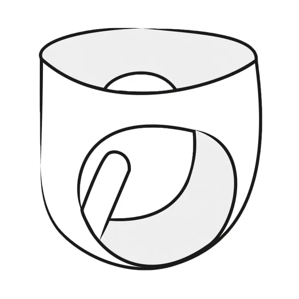 LATEX - dames slip met condoom - zwart - M